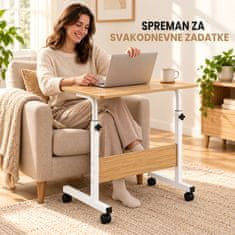 HOME & MARKER® Prijenosni podesivi stol 68×47 cm, kompaktan i lagan, idealan za laptop i kućni ured | EVOSTUL