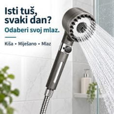 HOME & MARKER® Masažna tuš glava, 4 načina raspršivanja za spa efekt | SHOWERELAX