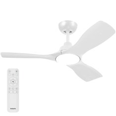 Philips Stropni ventilator s LED svjetlom 106 cm, daljinski upravljač, bijela boja