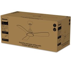 Philips Stropni ventilator s LED svjetlom 106 cm, daljinski upravljač, bijela boja