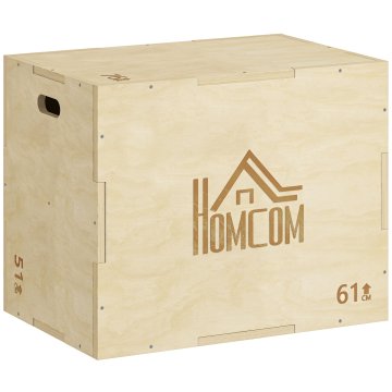 Homestar Pliometrijska skakačka kutija 61x51x76 cm Prirodno drvo