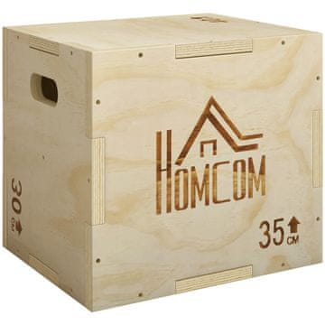 Homestar Pliometrijska skakačka kutija 40,5x35,5x30,5 cm Prirodno drvo