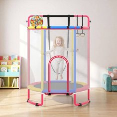 Northix Dječji trampolin 6 u 1 s ljuljačkom i šipkom za vježbanje, višebojni