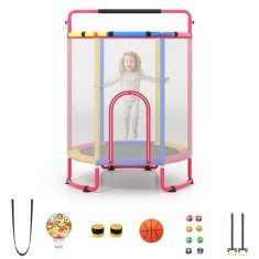 Northix Dječji trampolin 6 u 1 s ljuljačkom i šipkom za vježbanje, višebojni