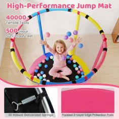Northix Dječji trampolin 6 u 1 s ljuljačkom i šipkom za vježbanje, višebojni