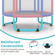 Northix Dječji trampolin 6 u 1 sa zaštitnom mrežom, plavi