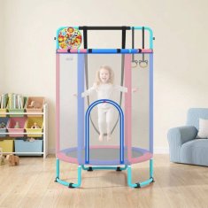 Northix Dječji trampolin 6 u 1 sa zaštitnom mrežom, plavi