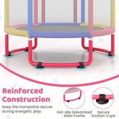 Northix Dječji trampolin 6 u 1 sa zaštitnom mrežom i ljuljačkom