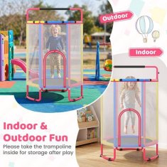 Northix Dječji trampolin 6 u 1 sa zaštitnom mrežom i ljuljačkom