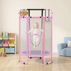Northix Dječji trampolin 6 u 1 sa zaštitnom mrežom, ljubičaste boje