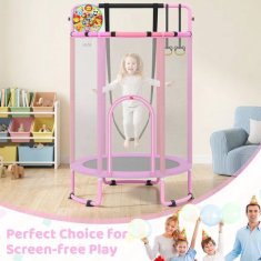 Northix Dječji trampolin 6 u 1 sa zaštitnom mrežom, ljubičaste boje