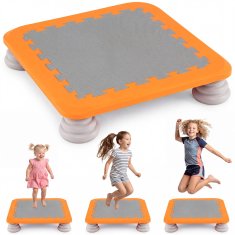 Northix Dječji mini trampolin s neklizajućim podlogama, narančasti, 25,5 inča