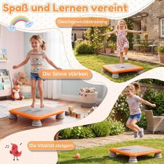 Northix Dječji mini trampolin s neklizajućim podlogama, narančasti, 25,5 inča