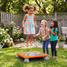 Northix Dječji mini trampolin s neklizajućim podlogama, narančasti, 25,5 inča