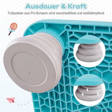 Northix Dječji mini trampolin, 25,5" s neklizajućim podlogama za noge, plavi