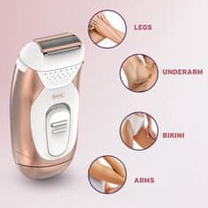 Wahl Wahl Ladyshaver brijač za mokro i suho brijanje s dvostrukim trimerom za duge dlačice