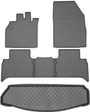 Renault Grand Scenic IV Minivan od 2017. set - gumeni tepisi za automobil + tepih za prtljažnik