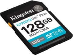 Kingston SDXC 128GB Canvas Go! memorijska kartica Plus G4 Class 10 UHS-I U3 V30 (SDG4/128GB)