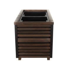 EE izvrsna drvena saksija za cvijeće s letvicama 80x40x45cm - Elegantna saksija za terase i balkone za drveće, grmlje i cvijeće - Dizajnerska saksija za cvijeće, masivna - Boja tamnog ružinog drveta