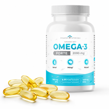 Domowa Apteczka Omega 3 Forte Visoko koncentrirano riblje ulje EPA DHA 90 kapsula
