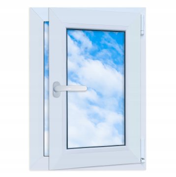 PVC prozor bijeli 50x70 DESNI novi 500x700 mm nagibno-okretni RU dvostruko ostakljeni