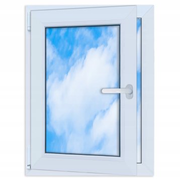 PVC prozor bijeli 60x80 LIJEVI novi 600x800 mm okretno-otklopni dvostruko ostakljeni