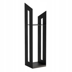 L&D Stalak za košaru za drva za kamin, čelik, LOFT, 122 cm, moderno
