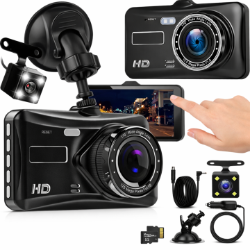 AUTO KAMERA ZA VOŽNJU, VIDEO SNIMAČ, PREDNJA I STRAŽNJA KAMERA ZA VOŽNJU UNATRAG, FULL HD