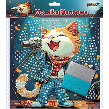 PJENASTI MOZAIK PJEVAJUĆA MAČKA 25x25 cm ZABAVA I RADOST