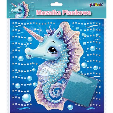 PJENASTI MOZAIK MORSKI KONJIĆ 25x25 cm ZABAVA I RADOST