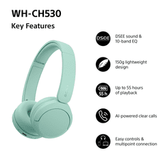 Sony WH-CH530 bežične slušalice, mint zelene (WHCH530G.CE7)