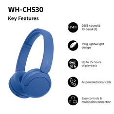 Sony WH-CH530 bežične slušalice, plave (Cobalt) (WHCH530L.CE7)