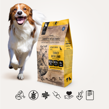 Country of Animals suha hrana za pse puretina s janjetinom 2 kg