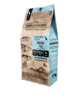 Country of Animals suha hrana za pse s morskom ribom 20 kg