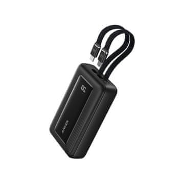 Anker Zolo Powerbank 10000 mAh, 35W s ugrađenim USB-C kabelima, crn
