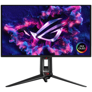 ASUS ROG Swift OLED PG27UCDM gaming monitor – 67,3 cm (27"/26,5" vidljivo), 4K UHD (3840 x 2160), QD-OLED panel, 240 Hz, 0,03 ms (GTG), kompatibilan s G-SYNC-om, HDR400