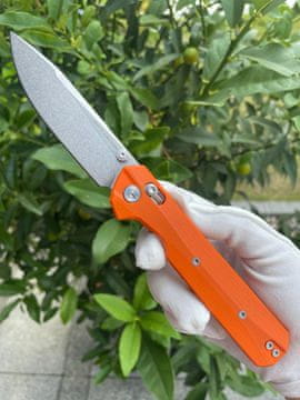 slomart KNIVESPL The First, narančasti nož, G10 drška, 14C28N čelik