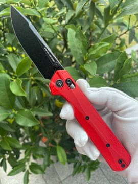 slomart KNIVESPL The First, crveni nož, G10 drška, 14C28N čelik