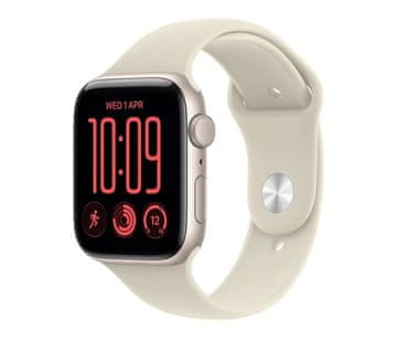 slomart Apple Watch SE 3 GPS, 40 mm kućište, sportski remen starlight, veličina S/M