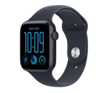 slomart Apple Watch SE 3 GPS, 44 mm kućište, sportski remen ponoćni, ponoć