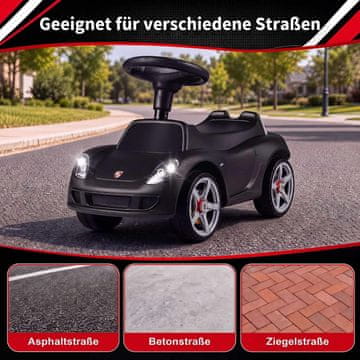 Northix Dječji automobil s sirenom i zvukom, Porsche licencirani