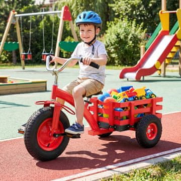 Northix Dječji tricikl s gumenim gumama od 15", podesivim sjedalom
