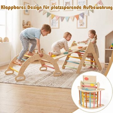 Northix Montessori 3-u-1 drveni set za penjanje za malu djecu