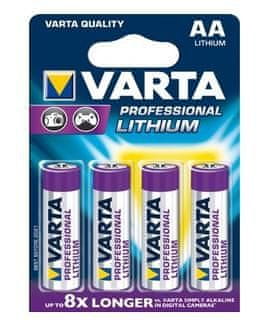 Varta Professional litijeve AA baterije za jednokratnu upotrebu, AA, litijeve, 1,5 V, 4 kom., 2900 mAh, 06106301404