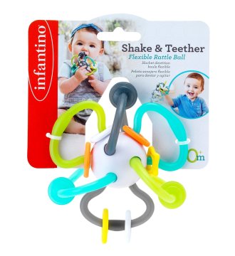 Northix Infantino Shake & Teethe fleksibilna zvečka