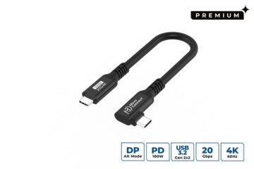MicroConnect USB C kabel 3.2 Gen 2x2 0,15 m USB3.2CC015-A crni