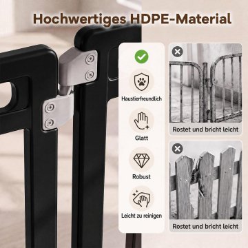 Northix Ogradica za pse od HDPE-a, visine 84 cm, 10 panela, za unutarnju/vanjsku upotrebu