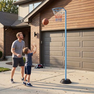 Northix Podesivi košarkaški koš s punjivom bazom, 105-255 cm