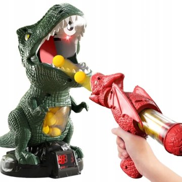 DINOSAURI GAĐANJE META IGRAČKE LOPTICE IGRA VJEŠTINE ZA DJECU