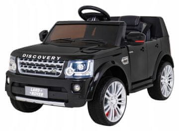 RAMIZ Land Rover Discovery Autko elektryczne dla dzieci Czarny SUV + Pilot Pasy